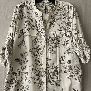 Calvin Klein Cream Floral Blouse